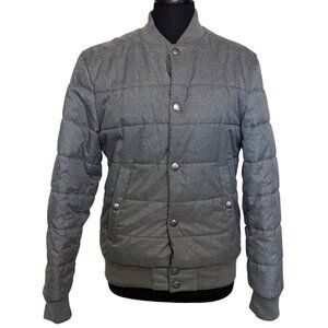 Women's Express Brand Puff Gray Coat Polyester Shell Size Small